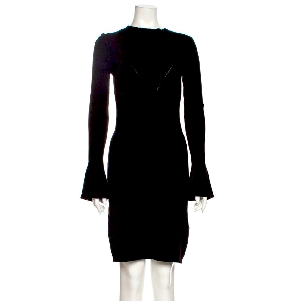 MAJE Black Bateau Neckline Knee-Length Dress NWOT Size: S